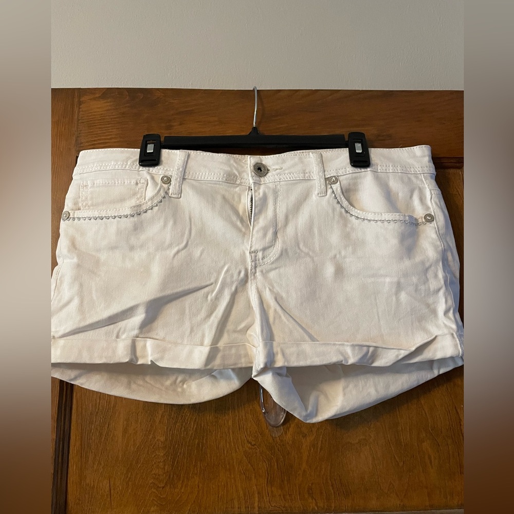 White Jean Shorts